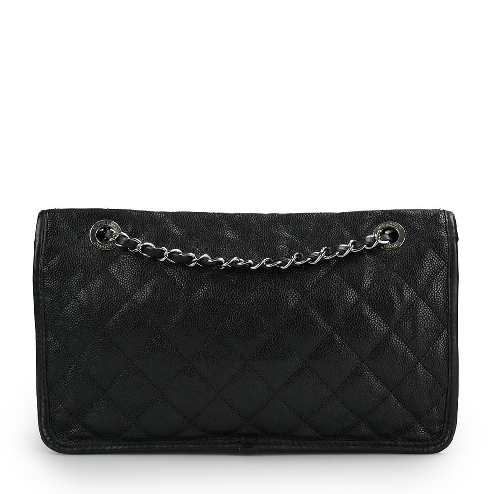 Chanel - Black Caviar Leather French Riviera Flap Bag